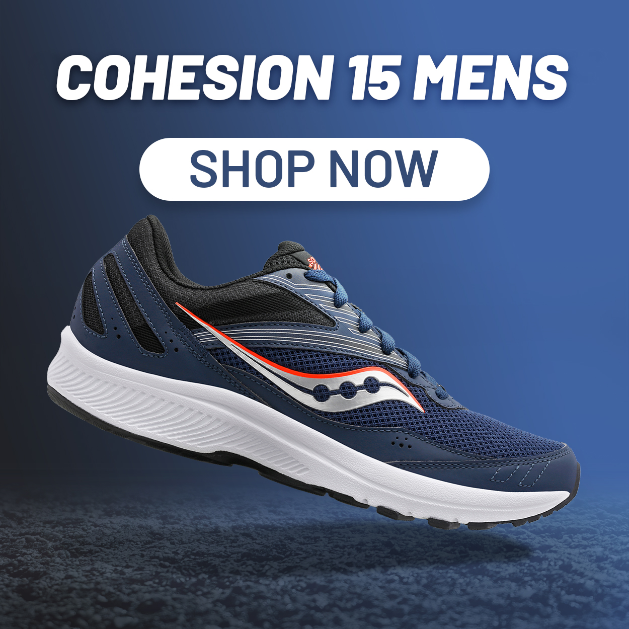 Saucony Men's Cohesion 15 Running Shoes Shop Online ISC Sport